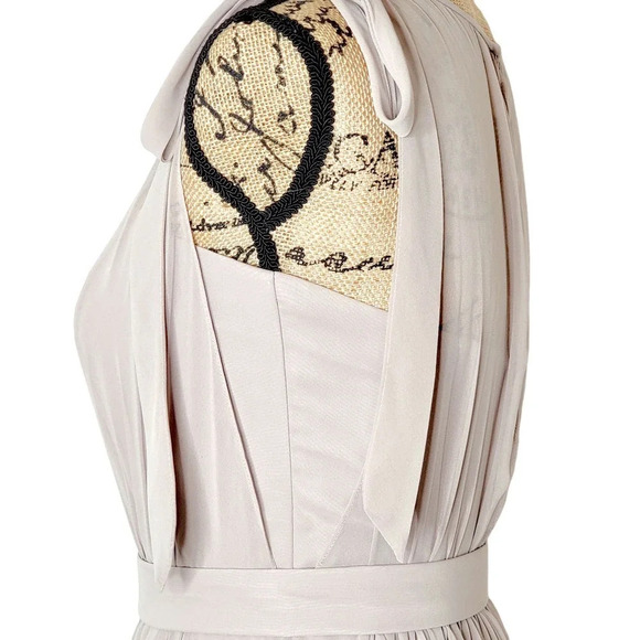 AFTER SIX Womens Bridesmaids Lux Chiffon Belted Evening Gown Size 2 Taupe New - Picture 15 of 16